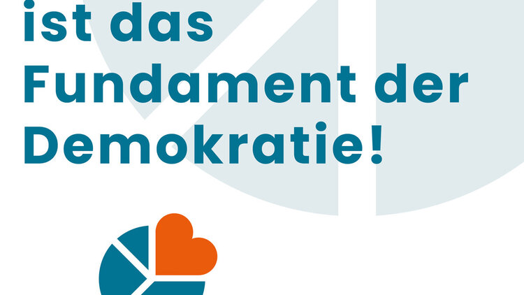 Text: Ein starker Sozialstaat ist das Fundament der Demokratie!